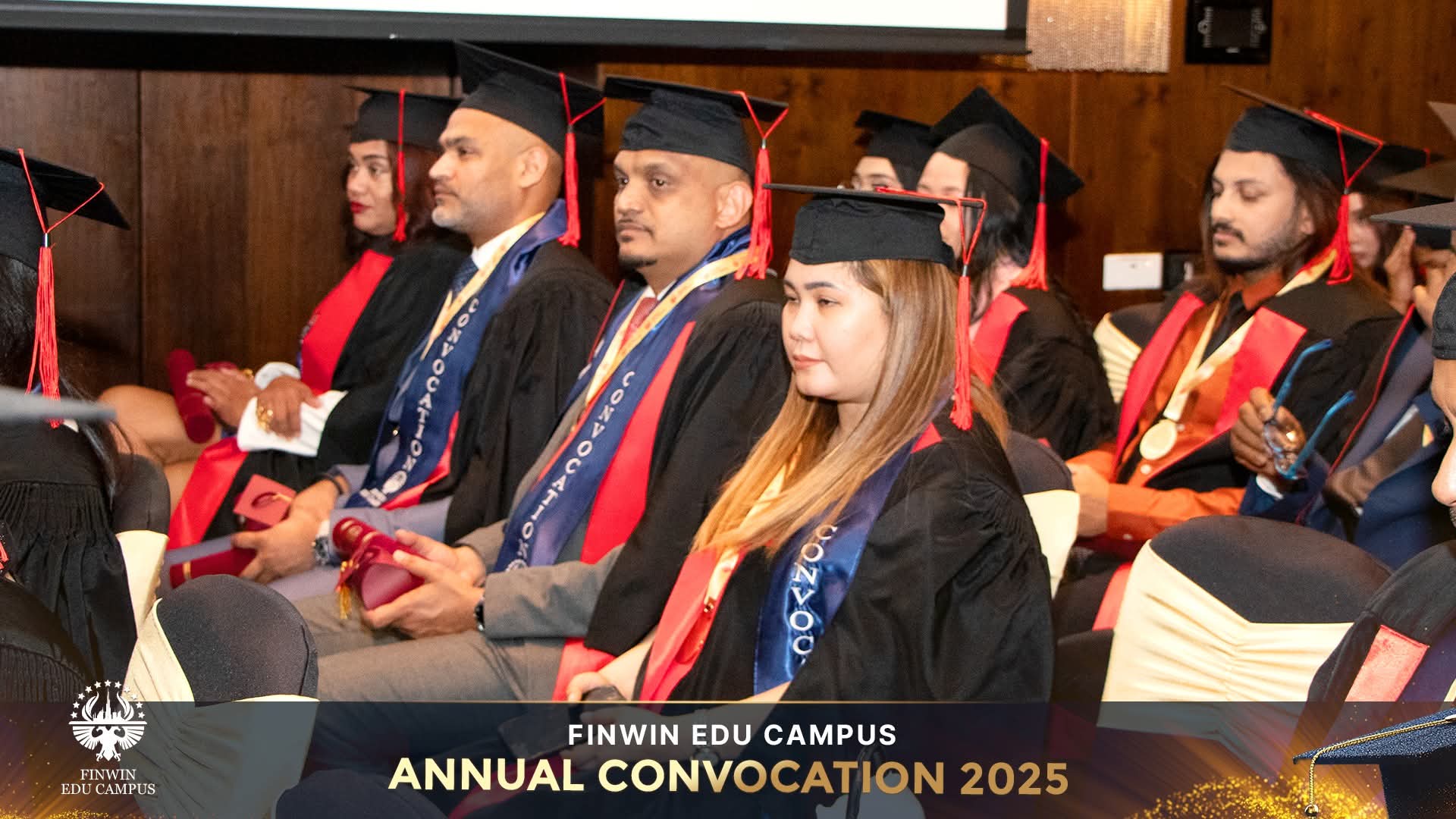 Finwin Edu Campus Annual Convocation 2025 graduates seated at the ceremony