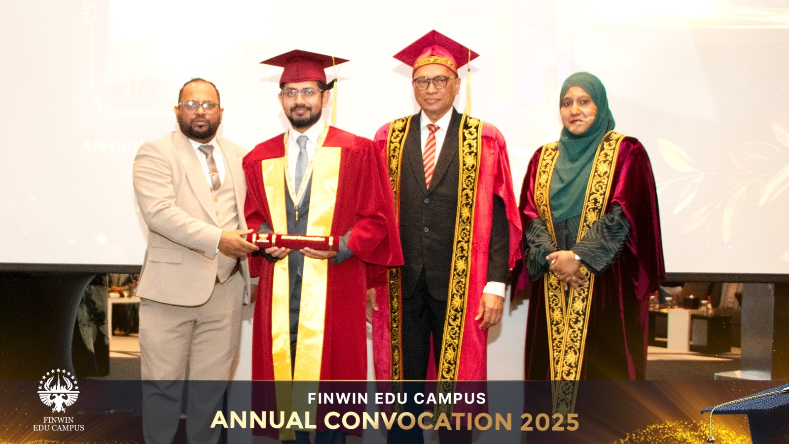 Finwin Convocation 2025 graduate receiving award