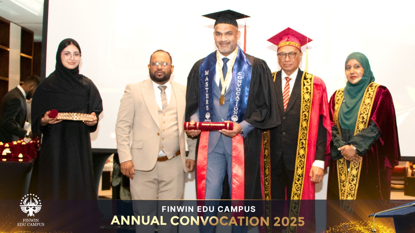 Finwin Convocation 2025 graduate receiving award